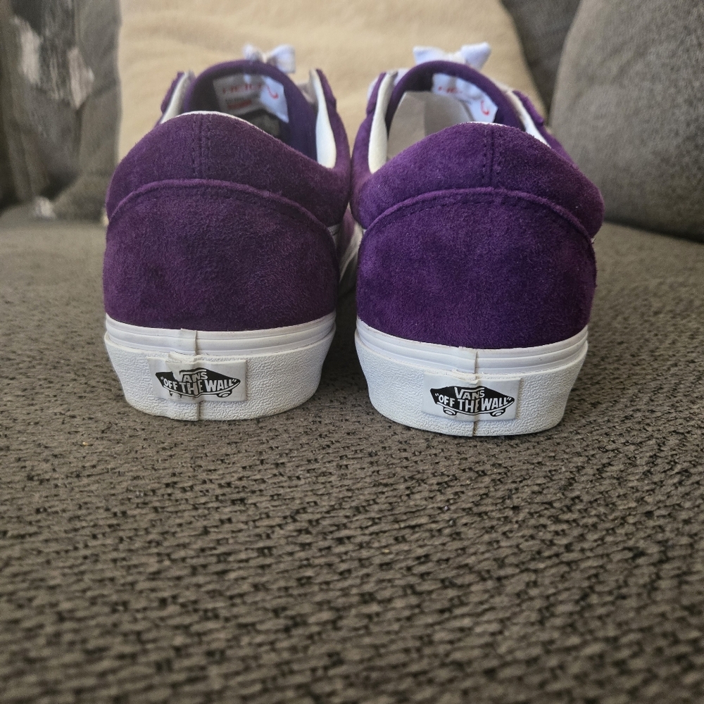Vans Men Size 10 Purple Suede Sneakers Old Skool Pig Suede Acai - Picture 2 of 11